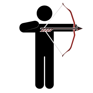 Illustration of an archer pulling back a bow
